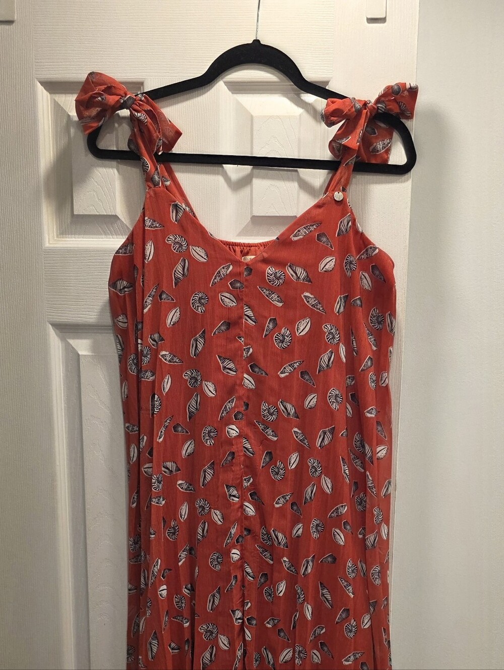 Women’s Red Printed Midi Dress